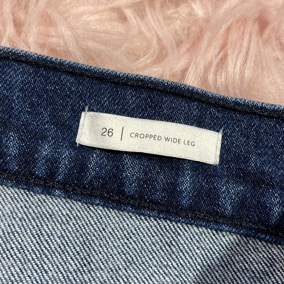 BLDWN High Waisted Cropped Wide Leg Pleated Jeans Aura - Picture 4 of 11